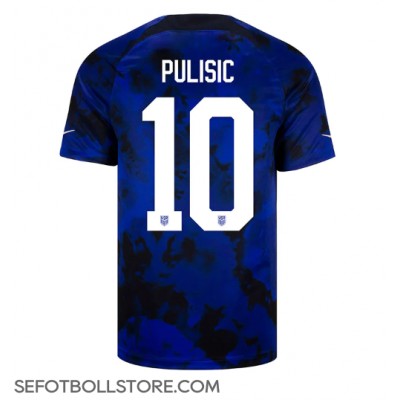 Förenta staterna Christian Pulisic #10 Replika Bortatröja VM 2022 Kortärmad